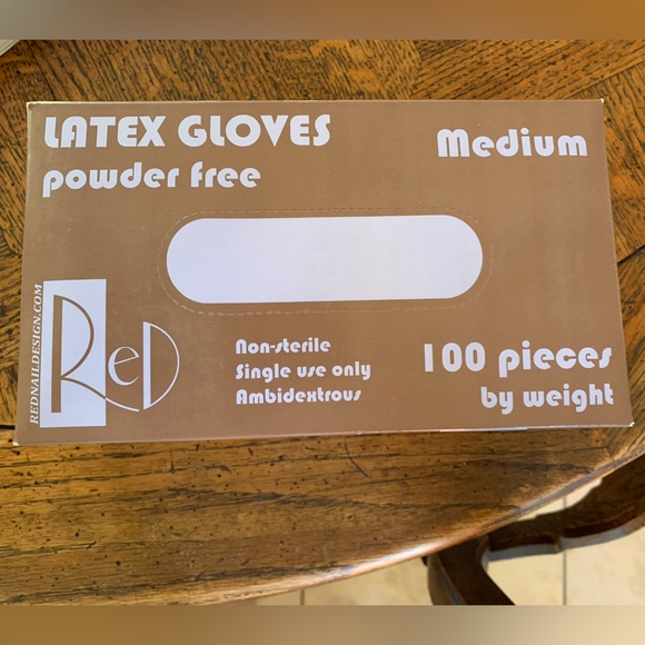 Latex Gloves Powder Free New Box 100 pieces Sz M - Picture 1 of 4